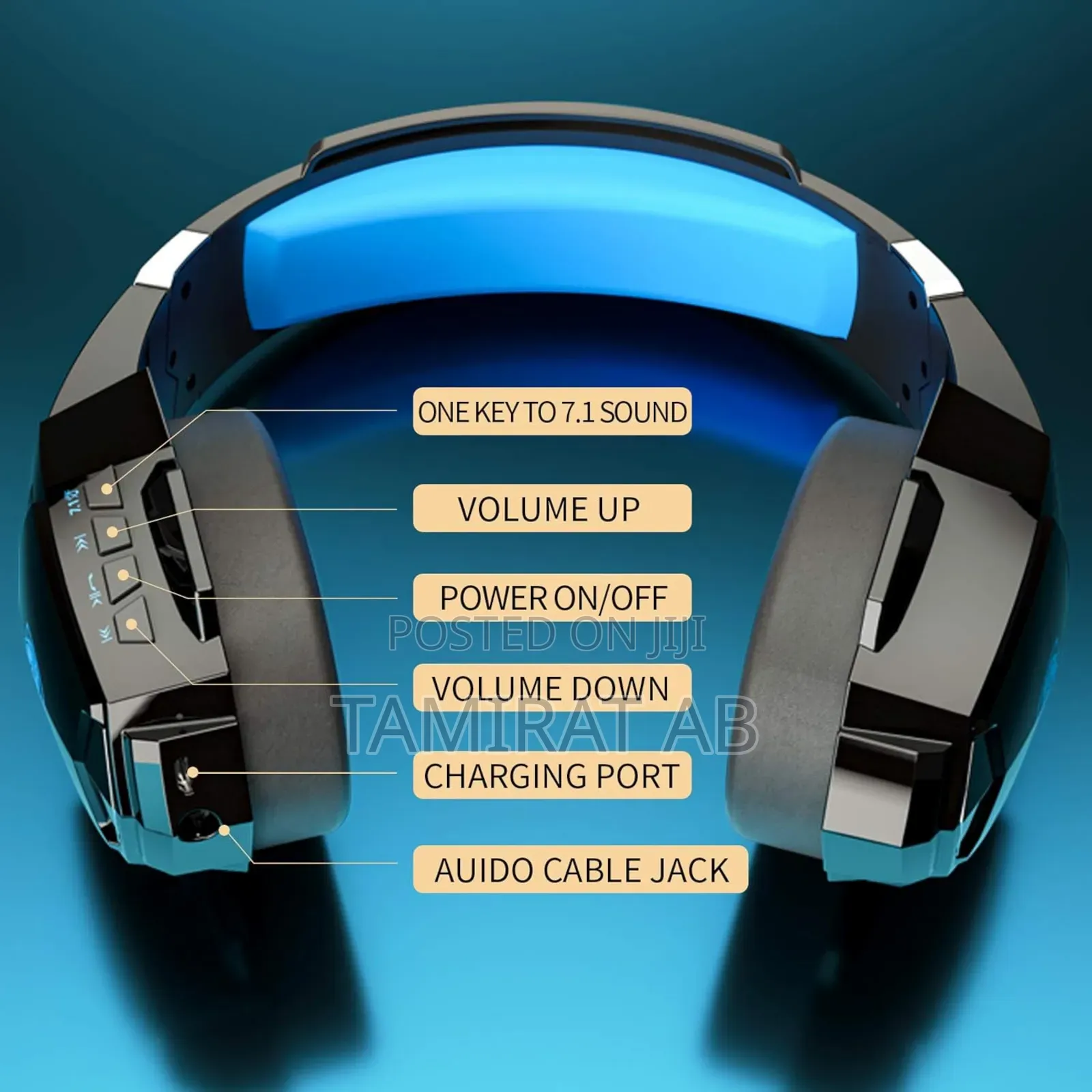 Wireless Gaming Headset for Ps4/Ps5/Pc/Xbox One/Switch, 7.1 Stereo