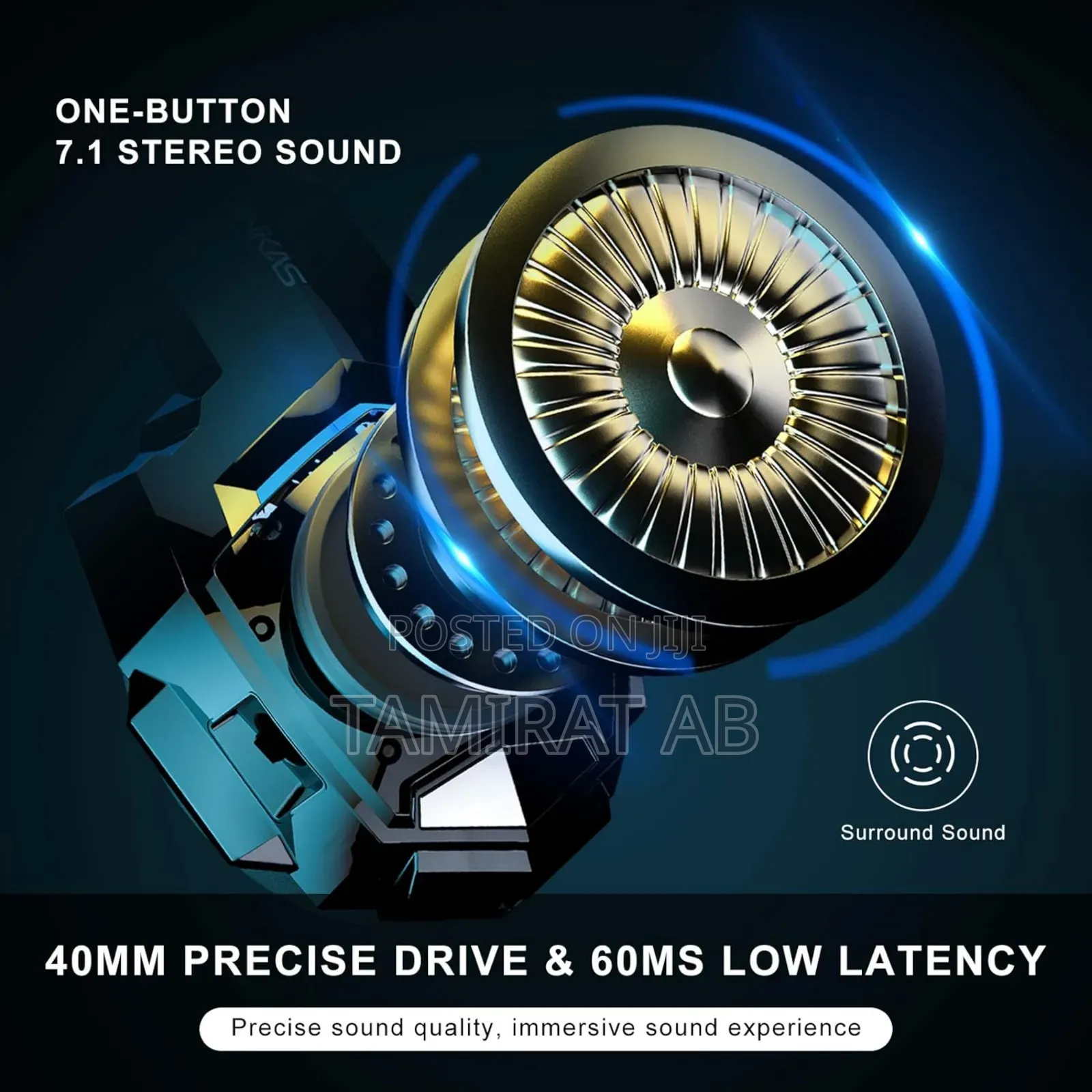 Wireless Gaming Headset for Ps4/Ps5/Pc/Xbox One/Switch, 7.1 Stereo