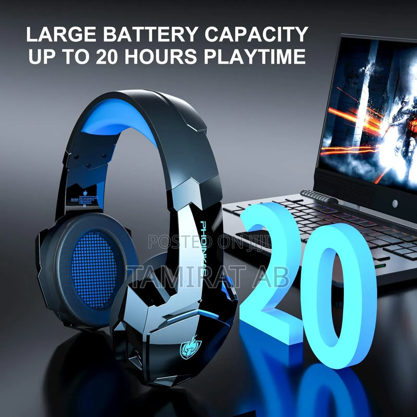 Wireless Gaming Headset for Ps4/Ps5/Pc/Xbox One/Switch, 7.1 Stereo