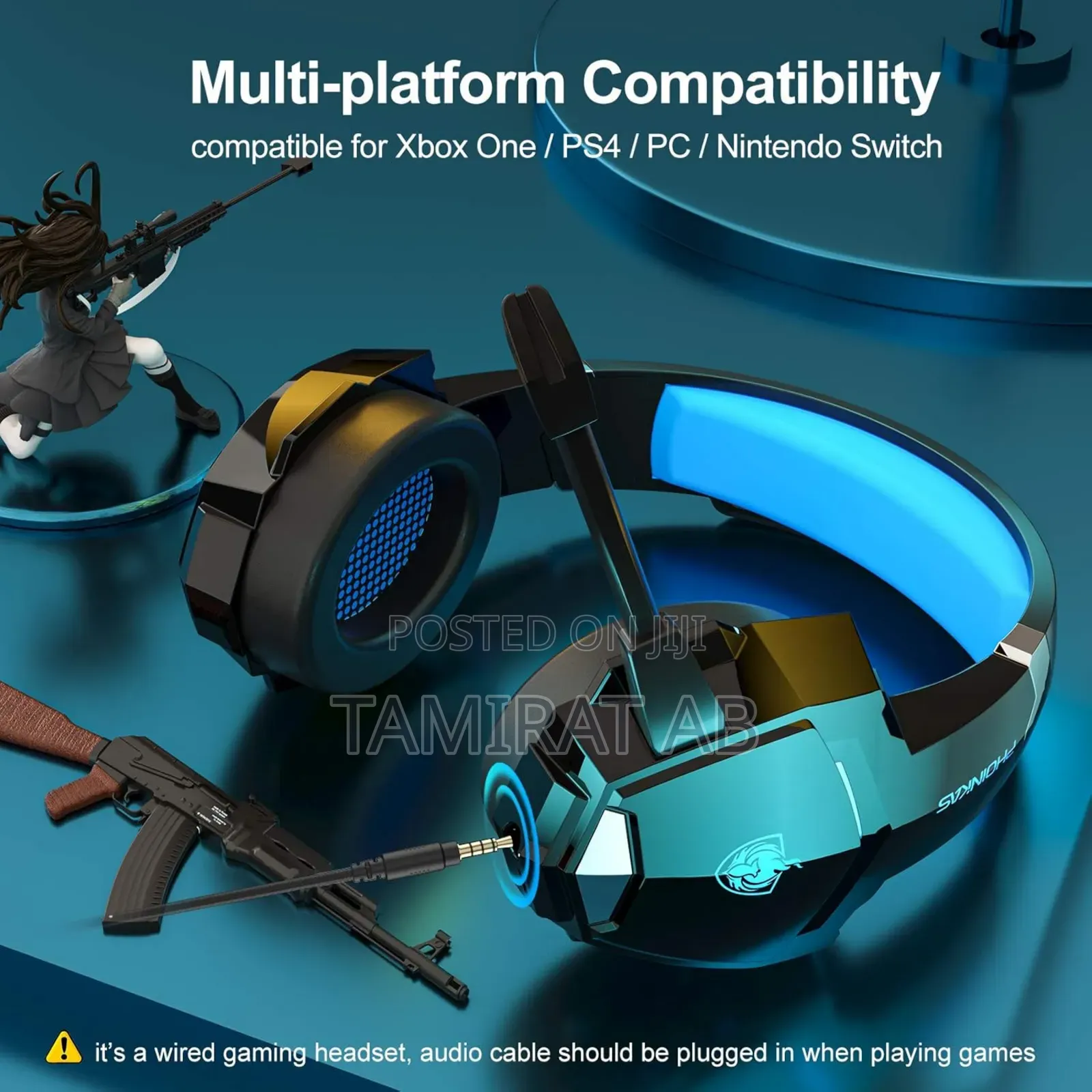 Wireless Gaming Headset for Ps4/Ps5/Pc/Xbox One/Switch, 7.1 Stereo