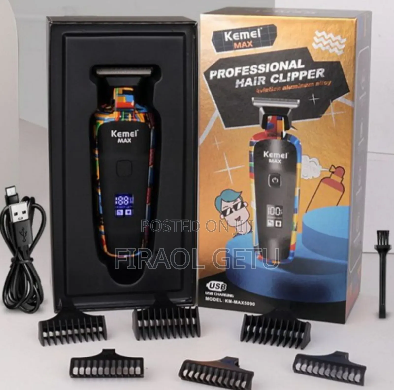 Kemei Km-Max5090 Professional Hair Clipper Kit Typ C Ub Charging