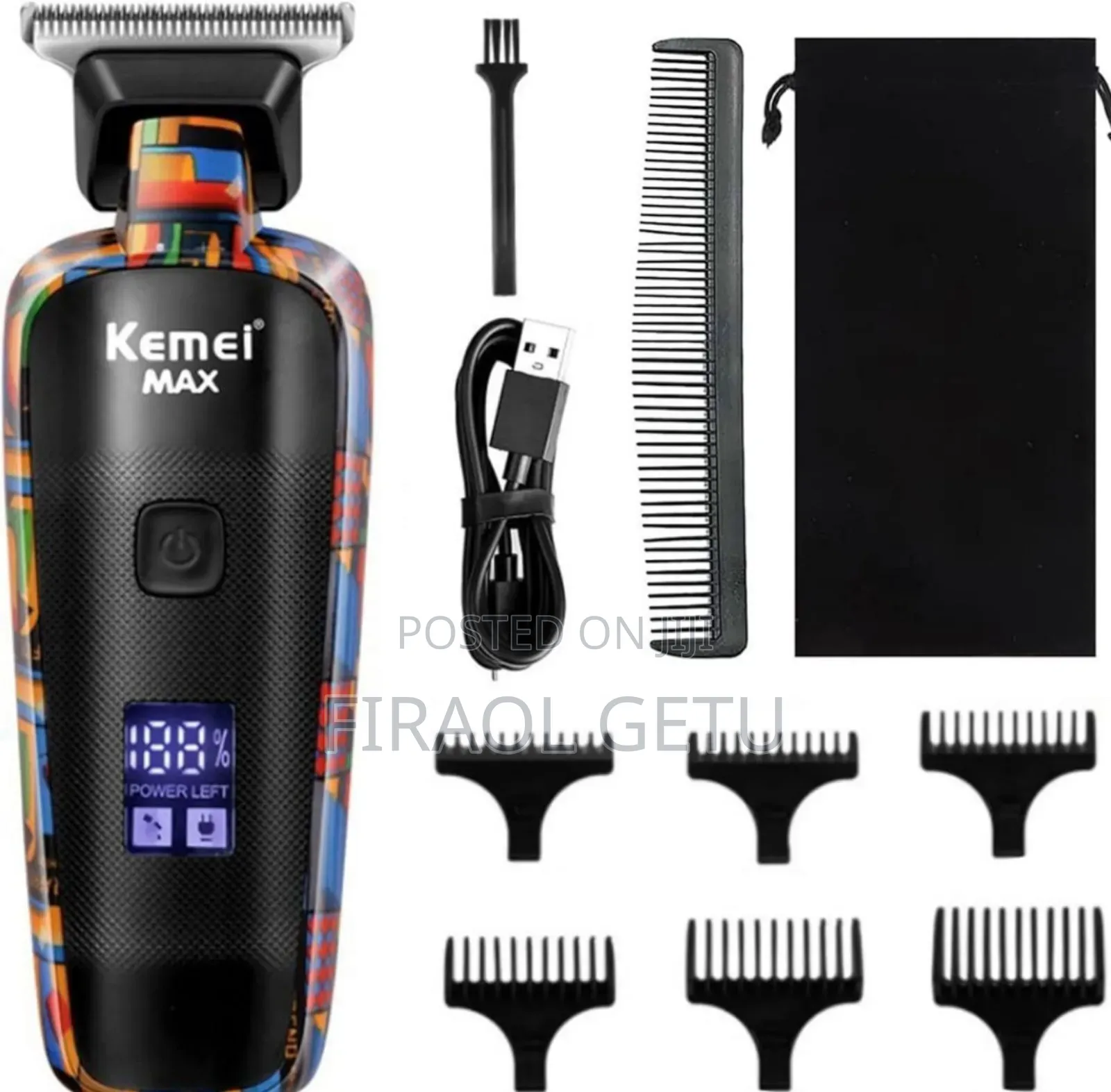 Kemei Km-Max5090 Professional Hair Clipper Kit Typ C Ub Charging