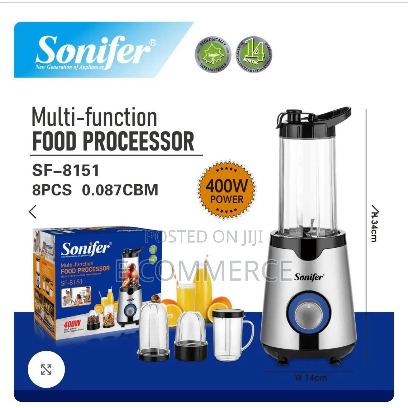4in 1 Sonifer Multi-Function Food Processor