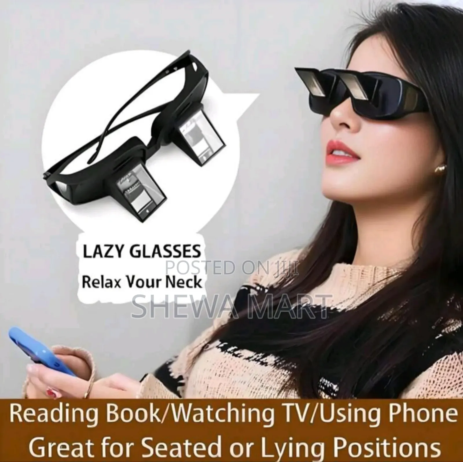 Lazy Prism Horizontal High-definition Glasses, Lying Glasses, Suitable