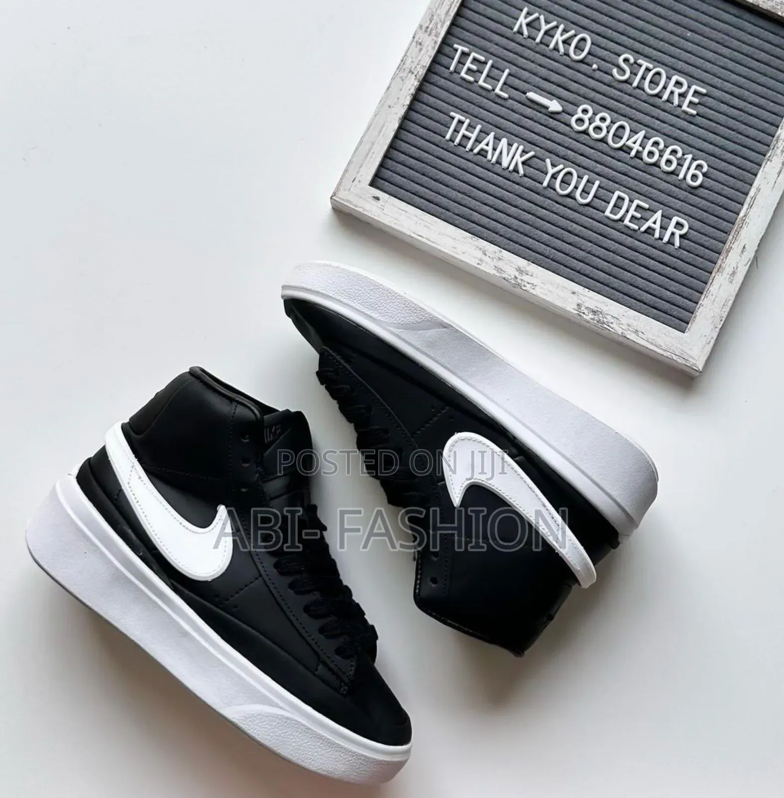 Nike Blazer Phantom High Black White Shoes