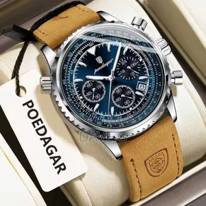 Poedagar Luxury for Man Waterproof Date Men Watch Sports Leather