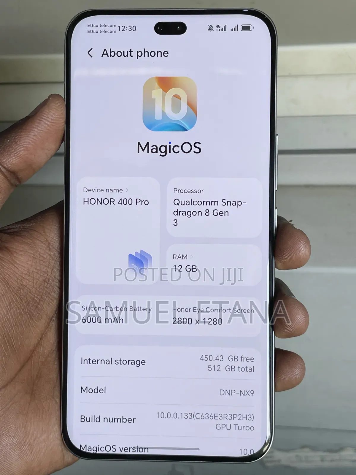 New Honor 400 Pro 512 GB Silver