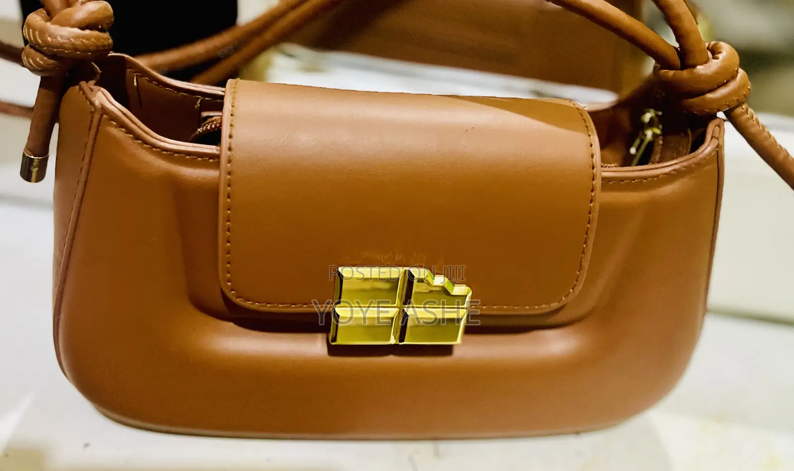 Padded Faux-Leather Shoulder Bag