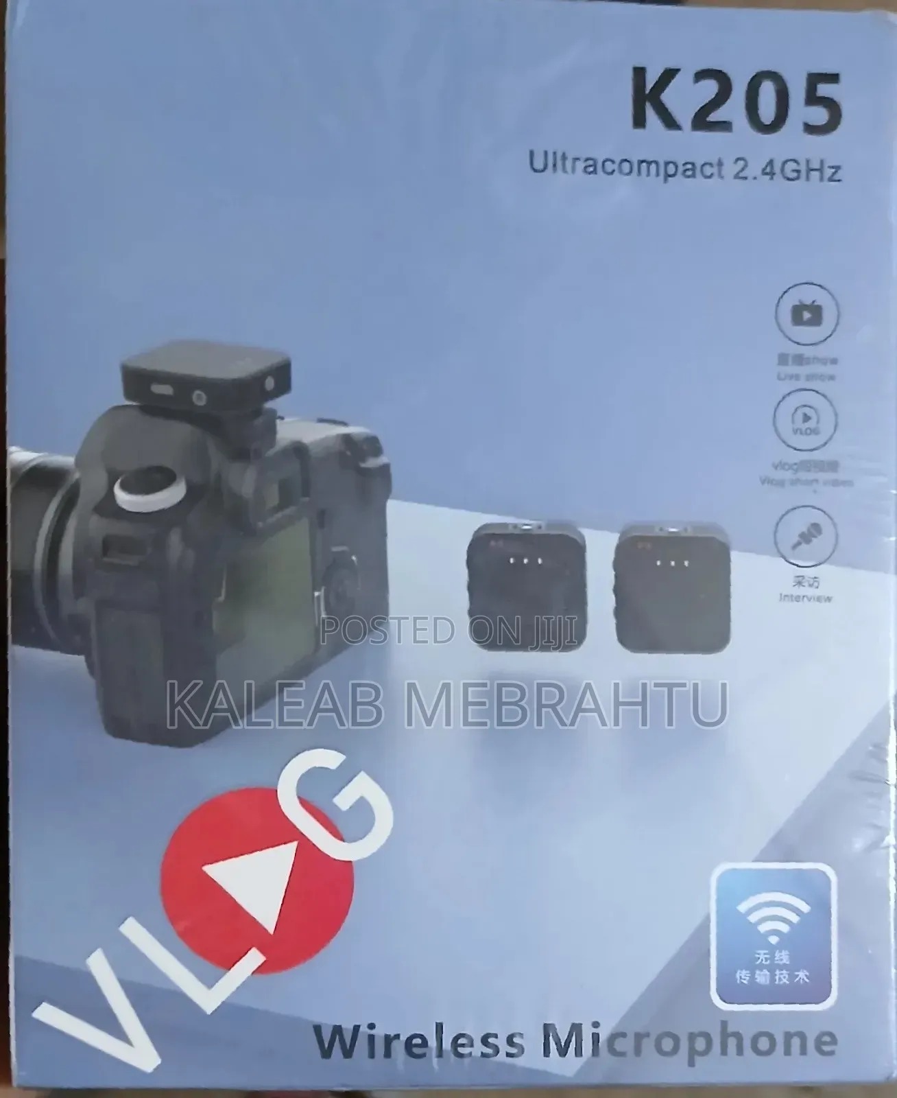 K 205 Wireless Dual Microphone Noise Reduction Type-C +iPhone +Cameras