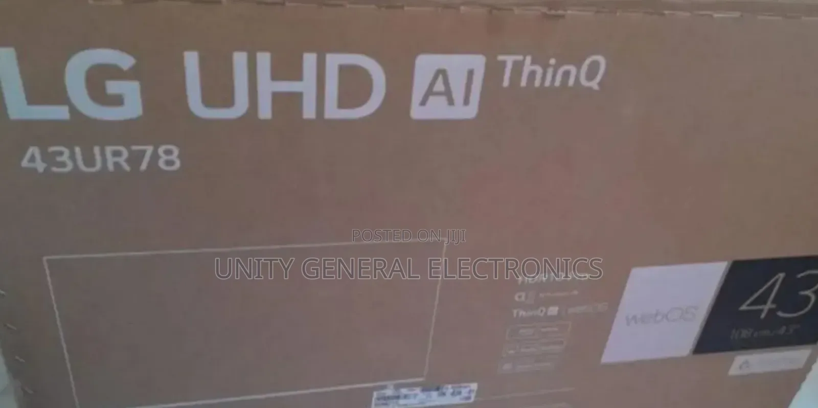 Lg 43" Uhd Tv 5 Years Warranty Free Delivery