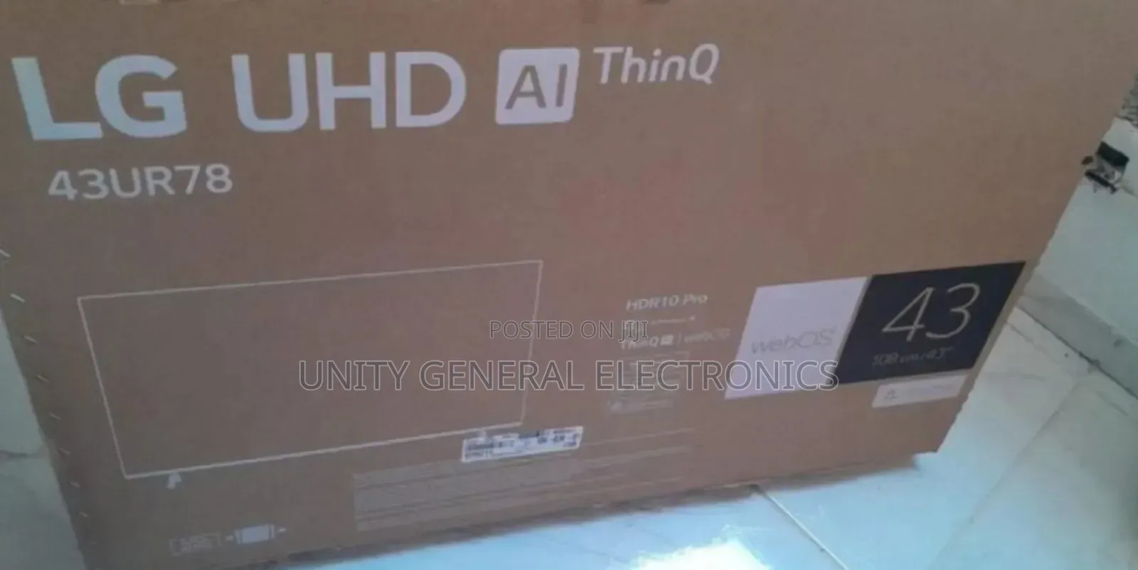 Lg 43" Uhd Tv 5 Years Warranty Free Delivery