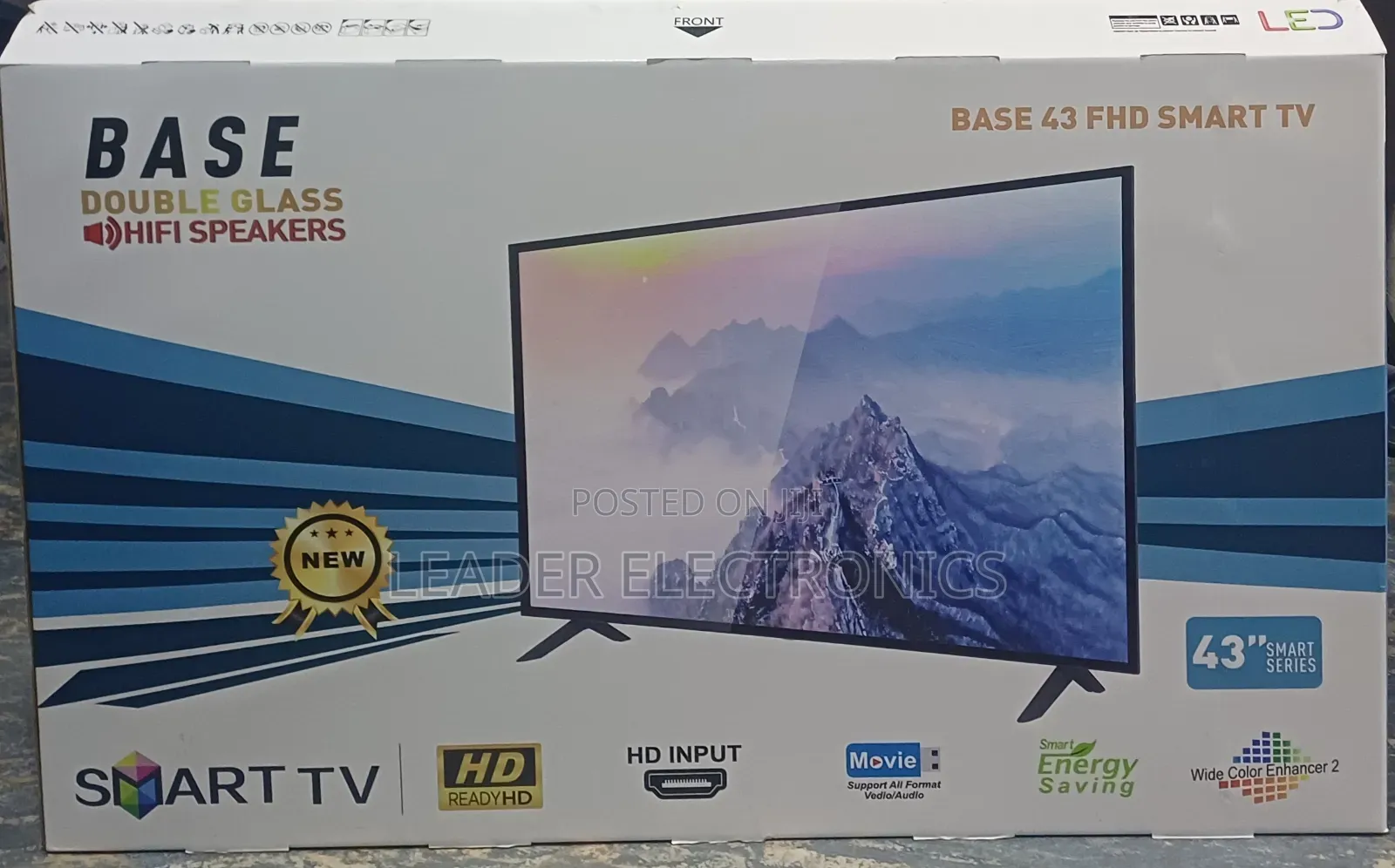 Base 43'' Smart Android Tv – Double Glass Strength, Smart Performance