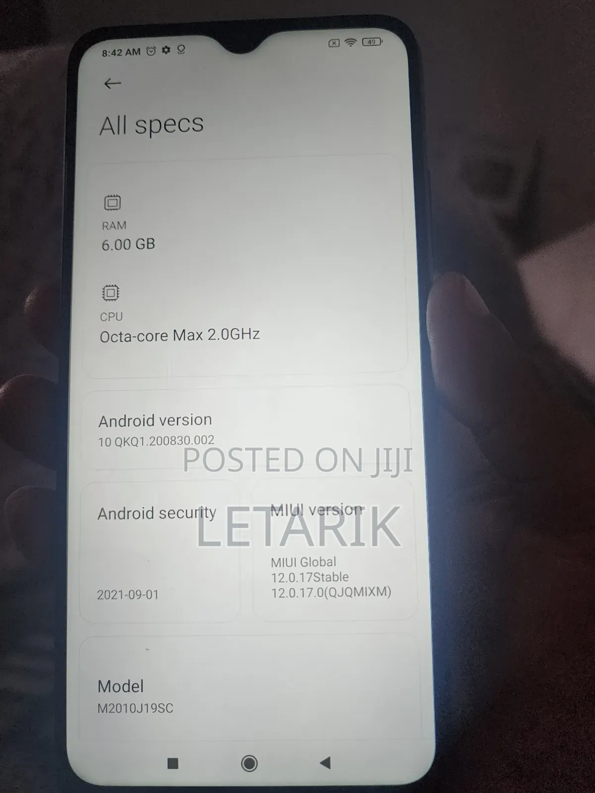 Xiaomi Redmi Note 9 4G 128 GB Black