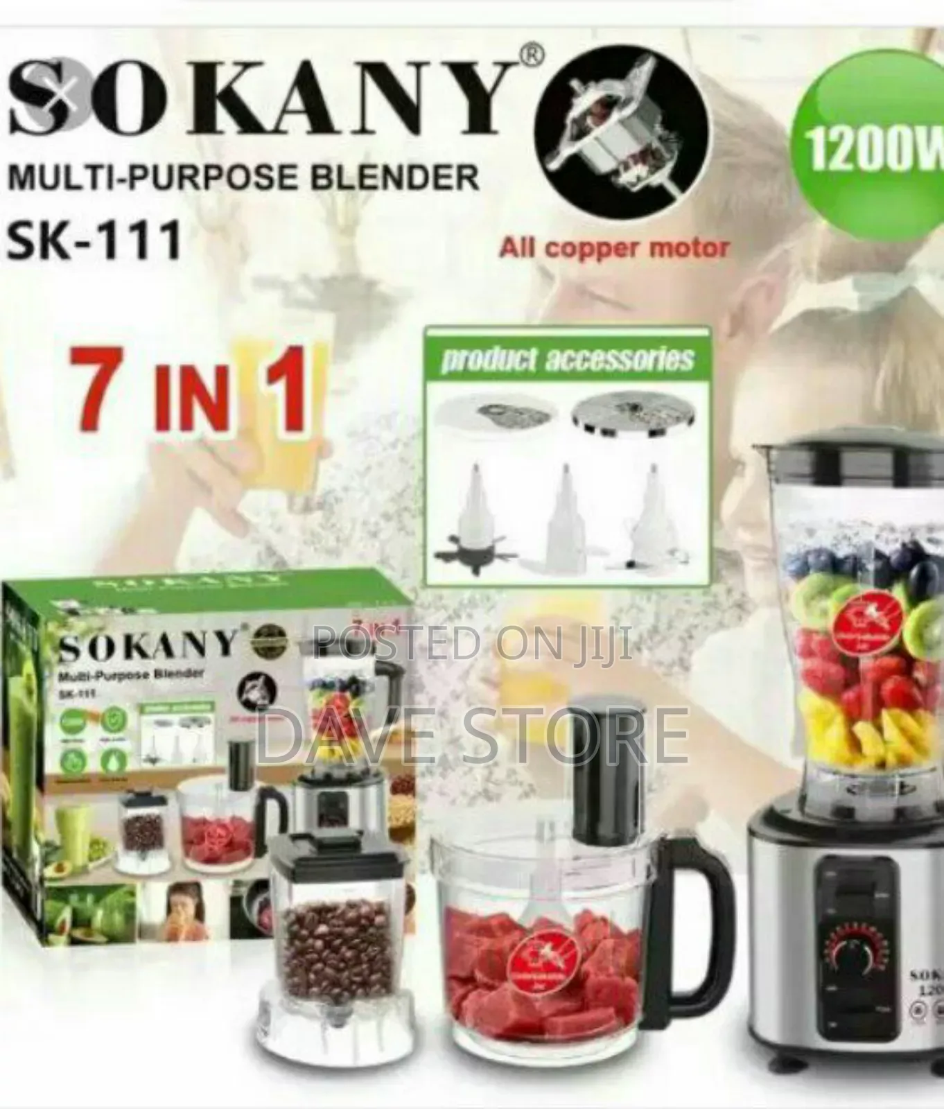 Sokany 7 in 1 Multipurpose Blender