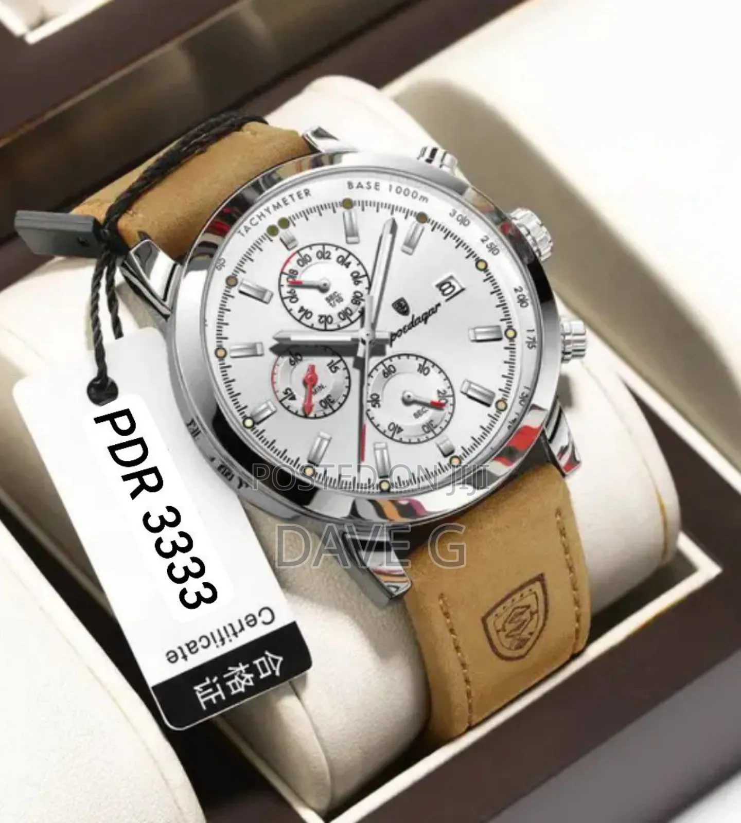 Poedagar Luxury Fashion Leather Wristwatch