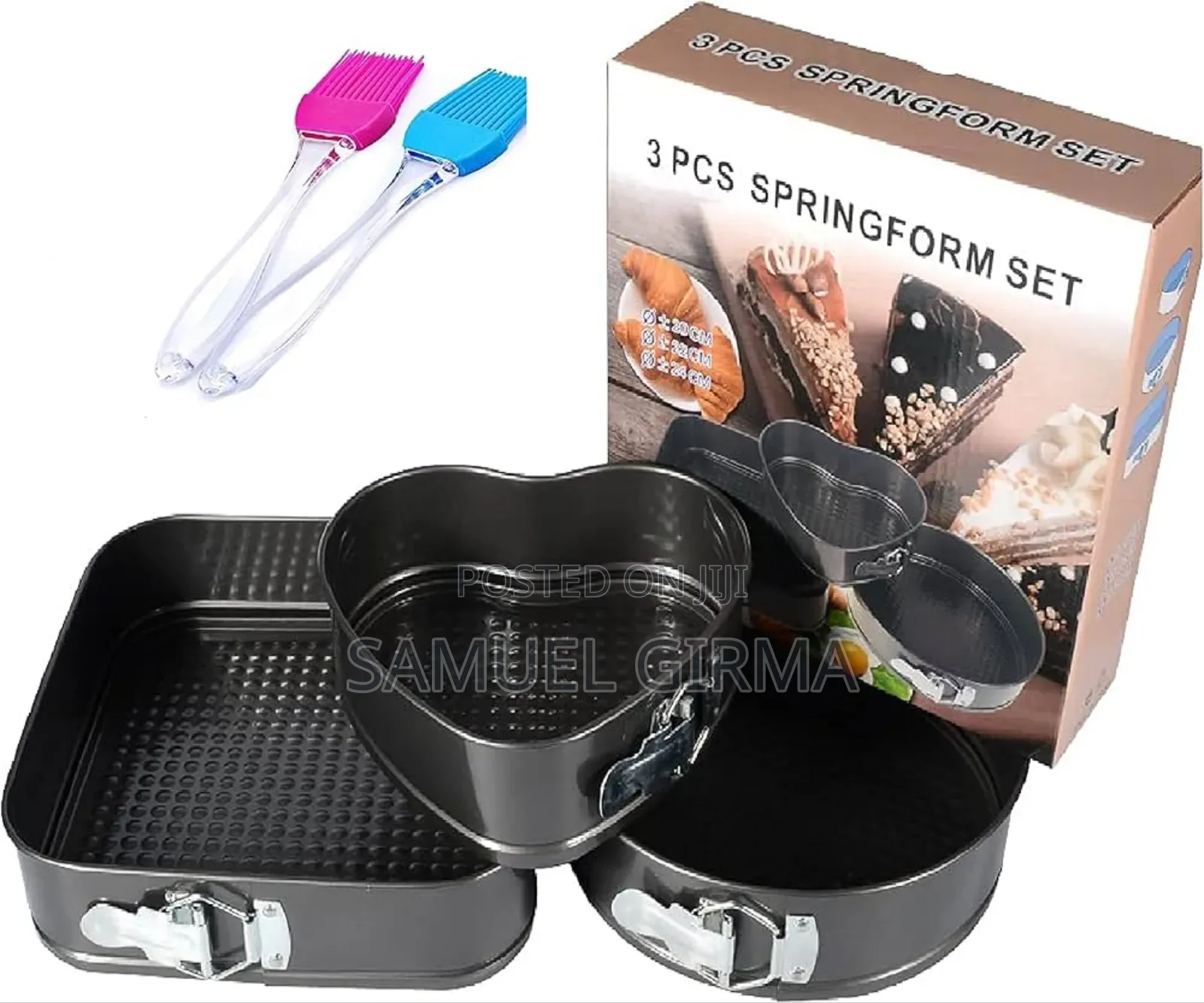 በአራት ማዕዘን, በክብ እና በልብ ቅርፅ Cake Mould