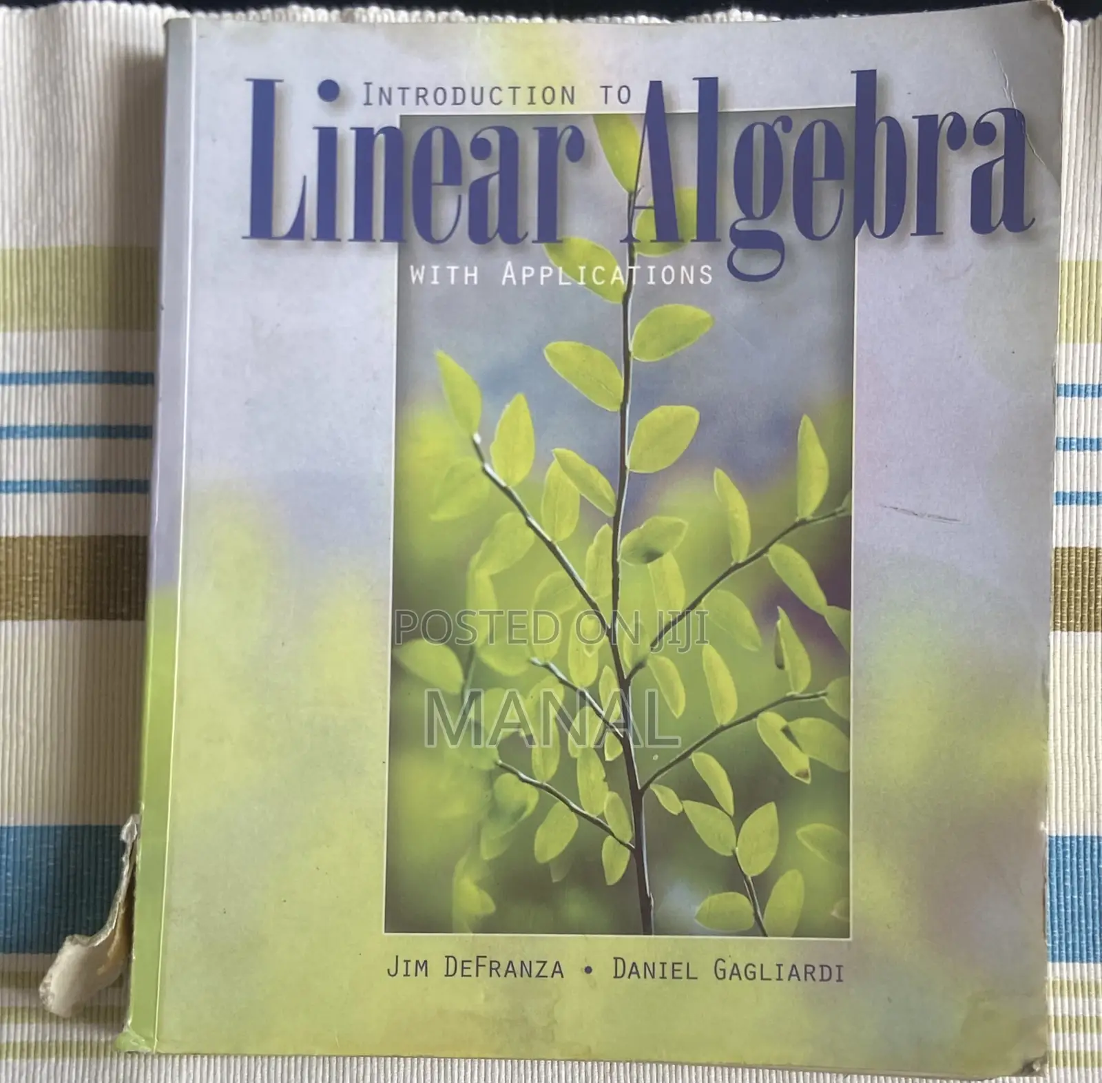 Introduction to Linear Algebra – Defranza Gagliardi (Used)