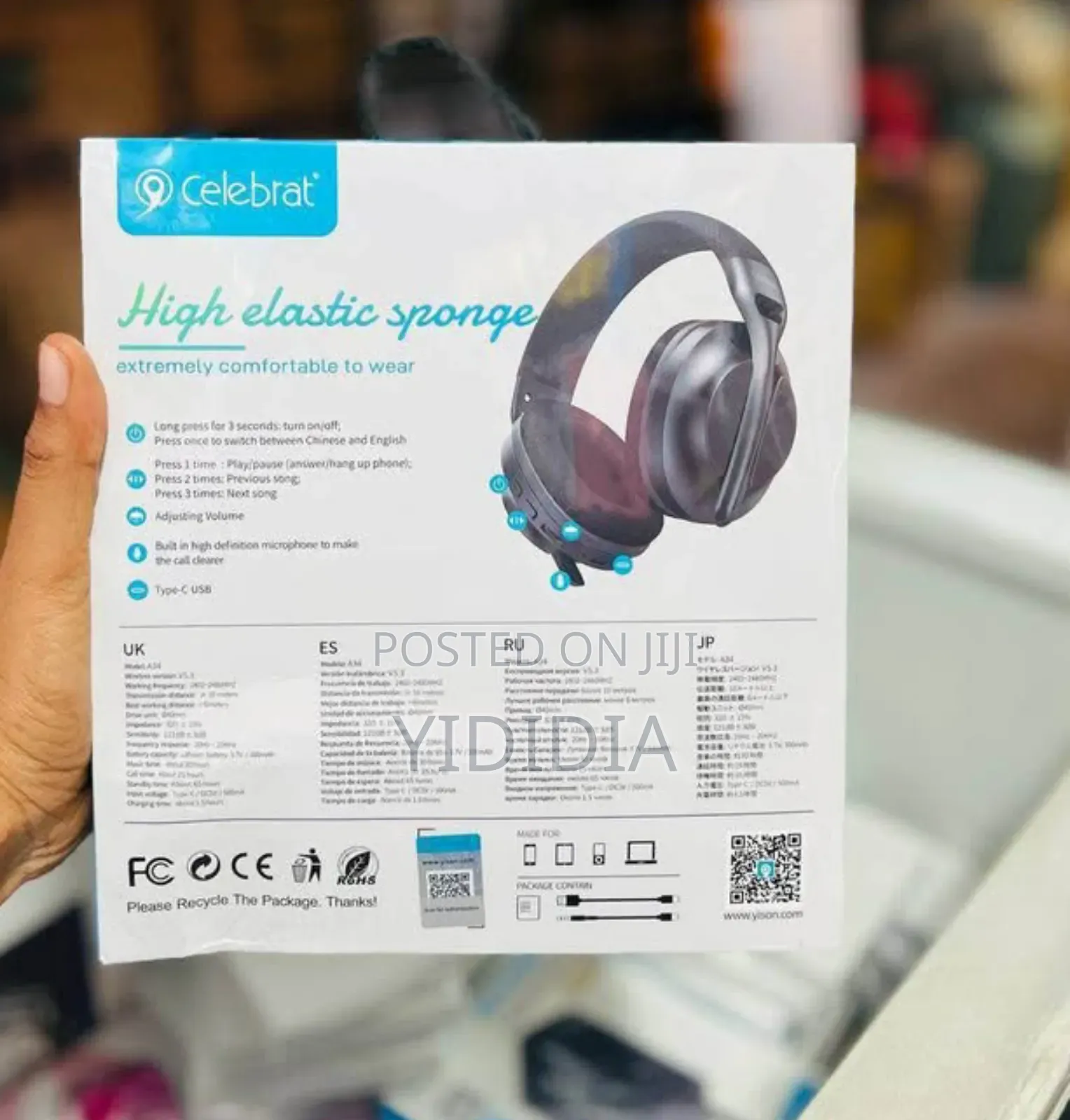 Celebrat A34 Bluetooth Headphone