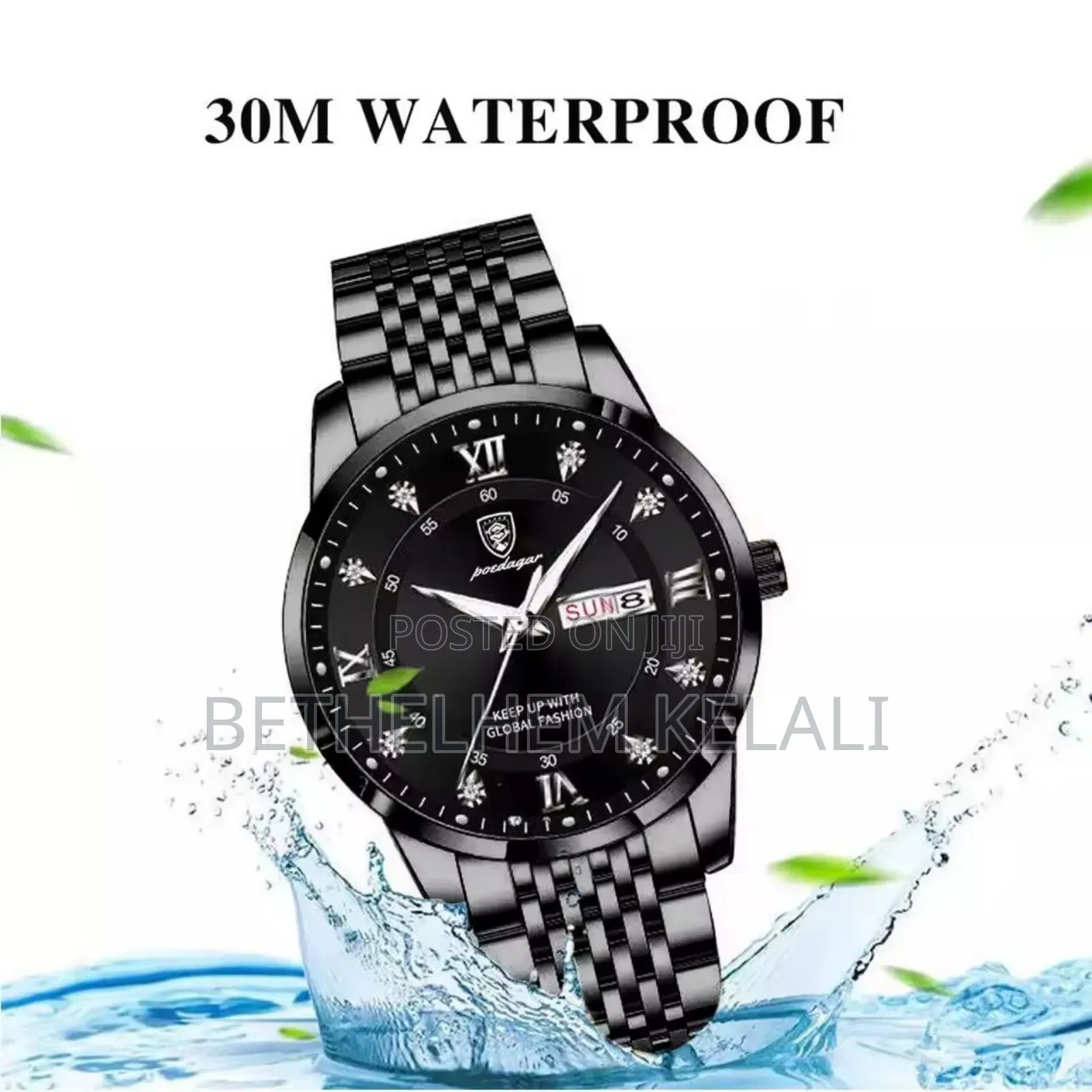 Poedagar Men's Quartz Watch, Likely the Model 836 or Similar Variant.