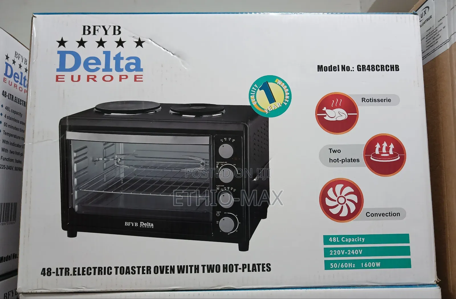 Delta Mini Oven 48 Liter – Big Capacity | Original | Fast Heating