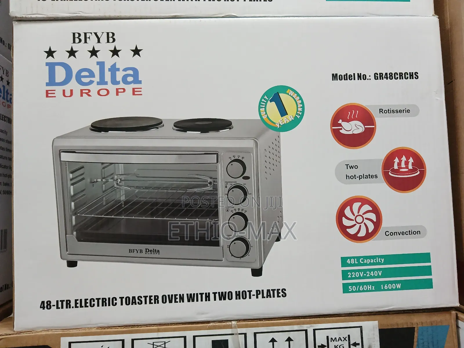 Delta Oven 48 Liter (Silver) – Original | Fast Heating | Modern Design