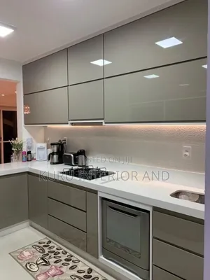 Modern and High Glossy Uv Kitchen Cabinet 22000 Birr Per M2
