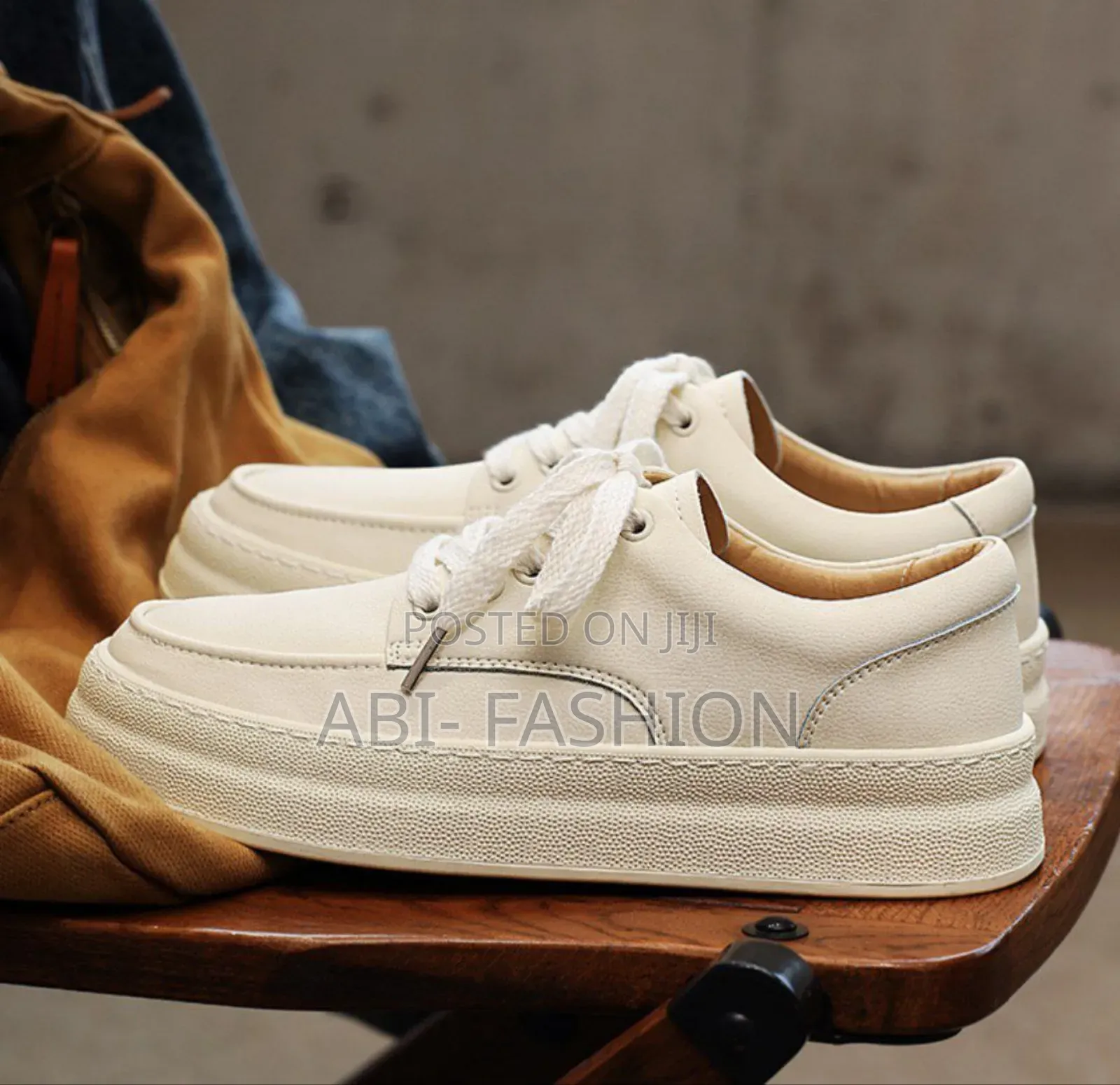 Leather Platform Lace Up Casual Sneakers Shoes