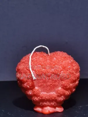 Candle Heart Shape With Roses