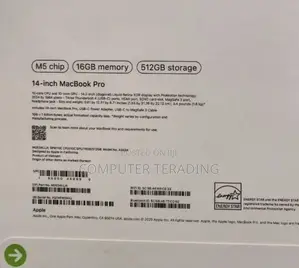 New Laptop Apple Macbook Pro 2025 M5 14-Inch 16GB Apple M5 SSD 512GB