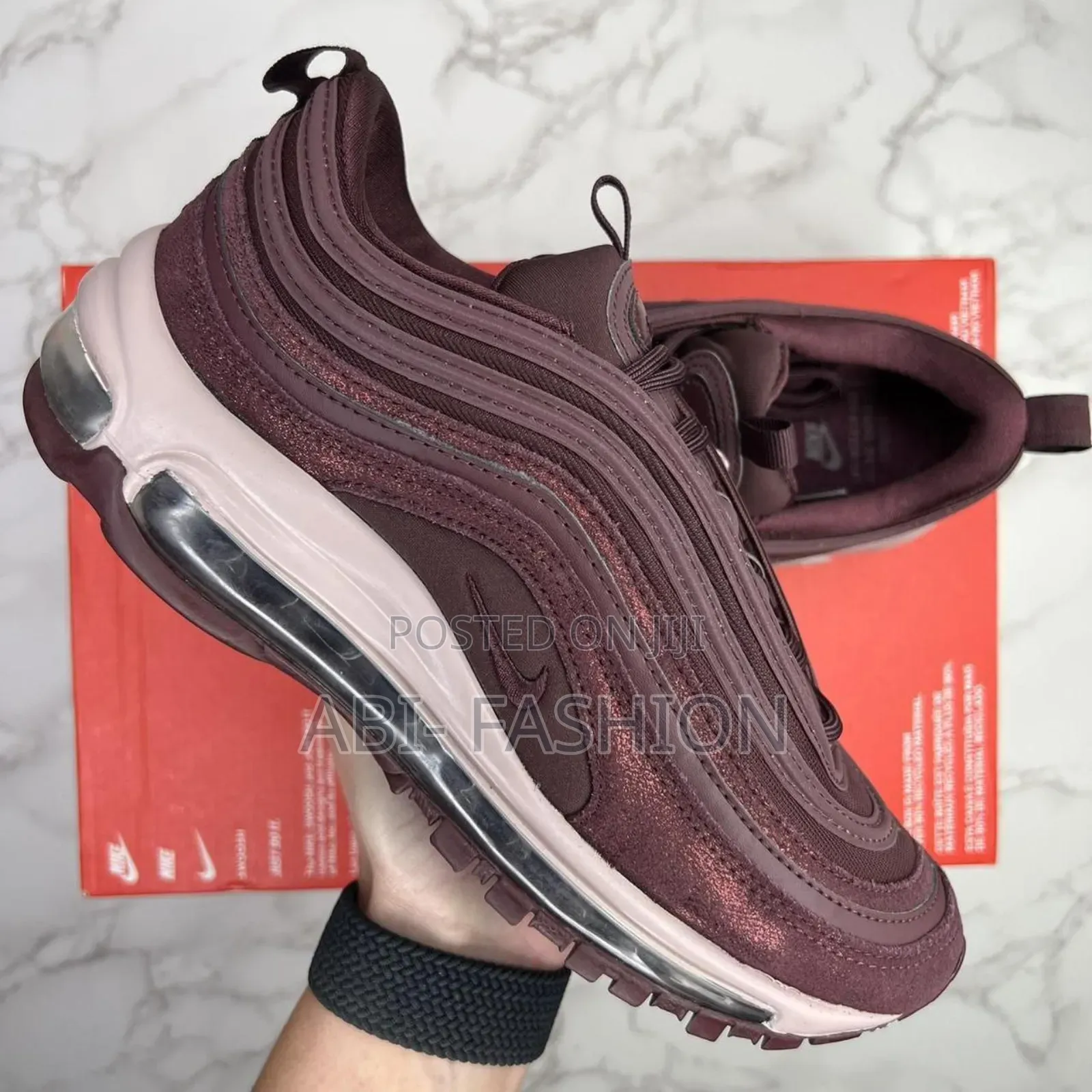 Nike Air Max 97 Burgundy Shimmer Jam Shoes