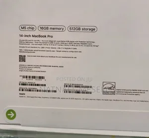 New Laptop Apple Macbook Pro 2025 M5 14-Inch 16GB Apple M5 SSD 512GB