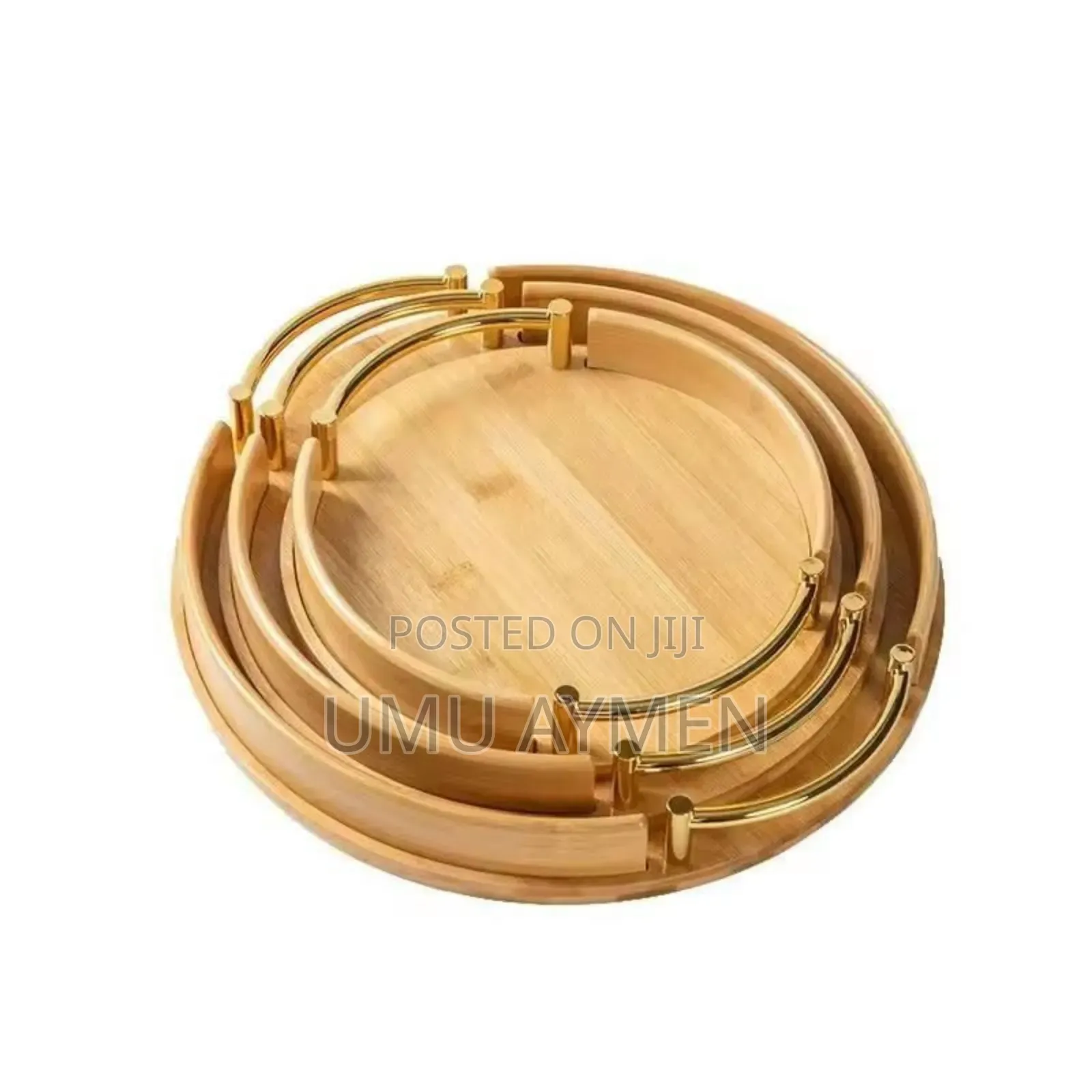 3 Pcs Bamboo Pallet Food Tray
