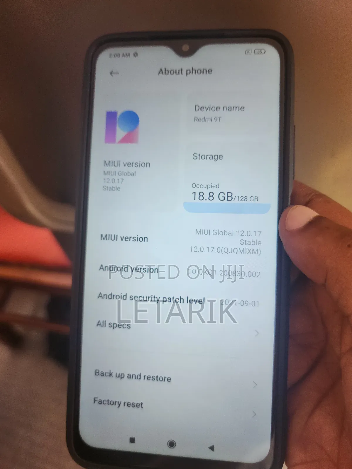 Xiaomi Redmi Note 9 4G 128 GB Black