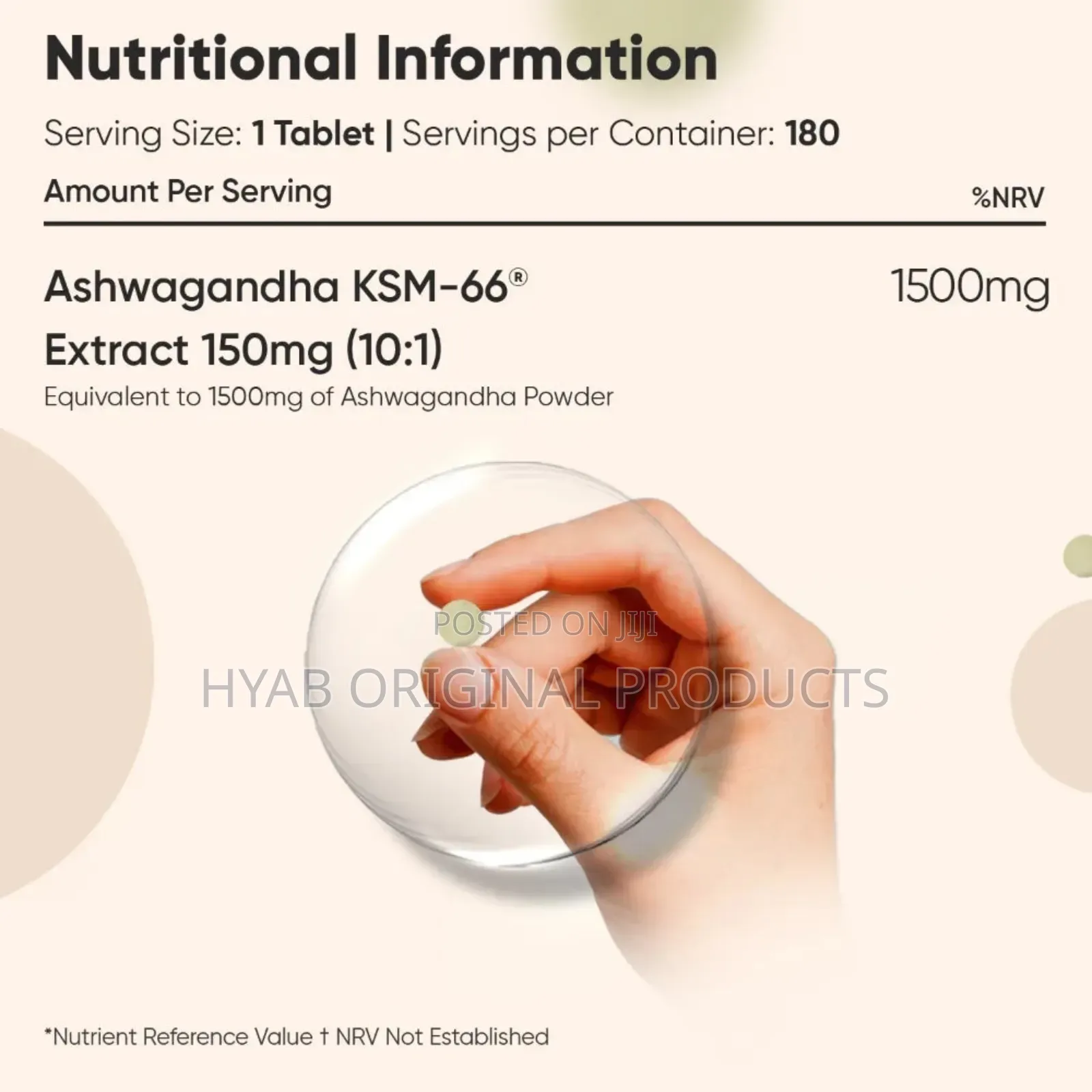 KSM -66 Ashwagandha , 180 Tablets( 6 Month Suply)