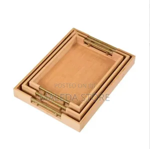 3 Pcs Bamboo Pallet Food Tray