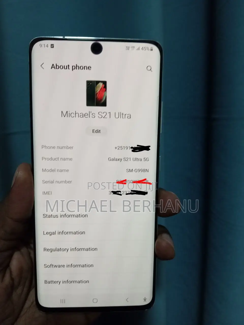 Samsung Galaxy S21 Ultra 5G 256 GB Bronze