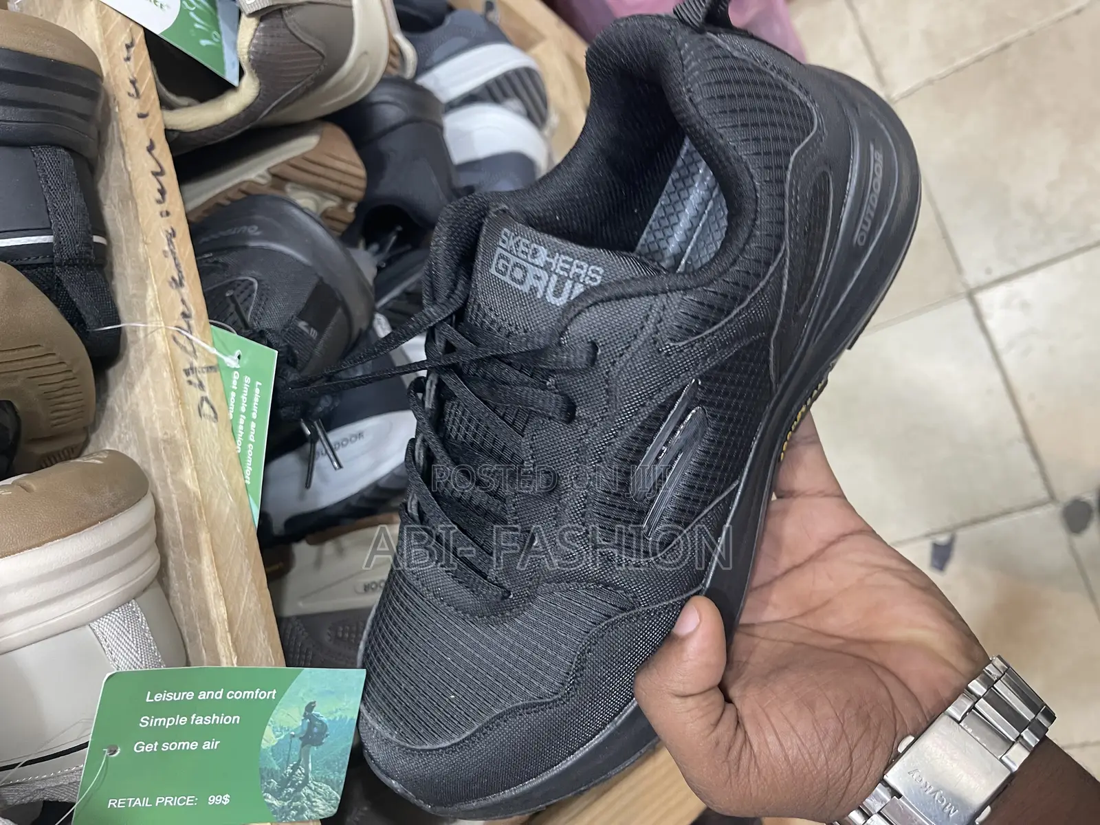 Flat Sketchers Black Mens