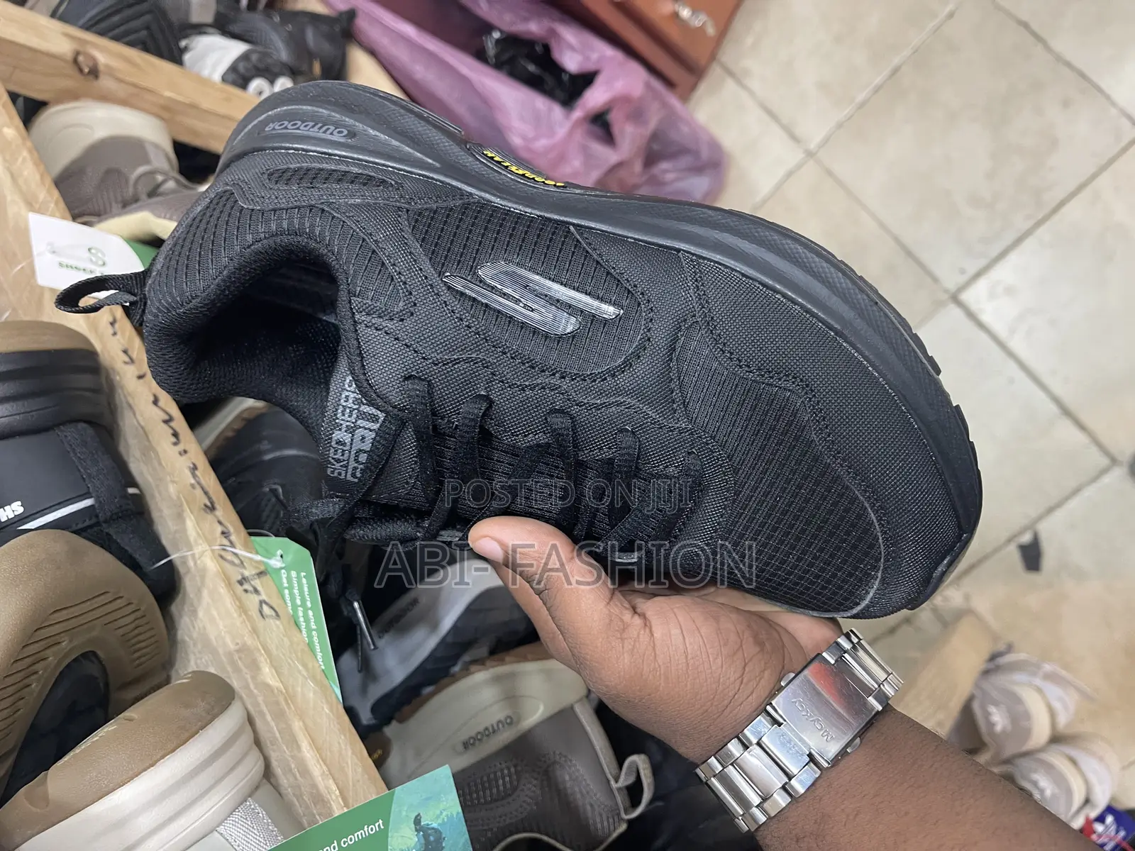 Flat Sketchers Black Mens