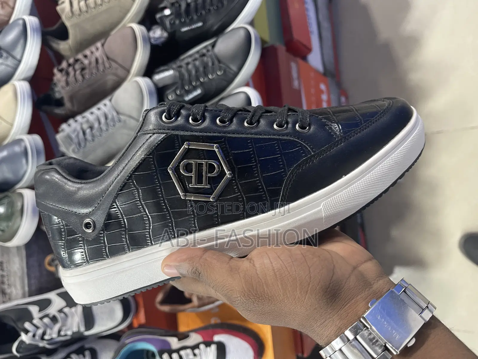 Philipp Plein Python Lo-Top Black Garden