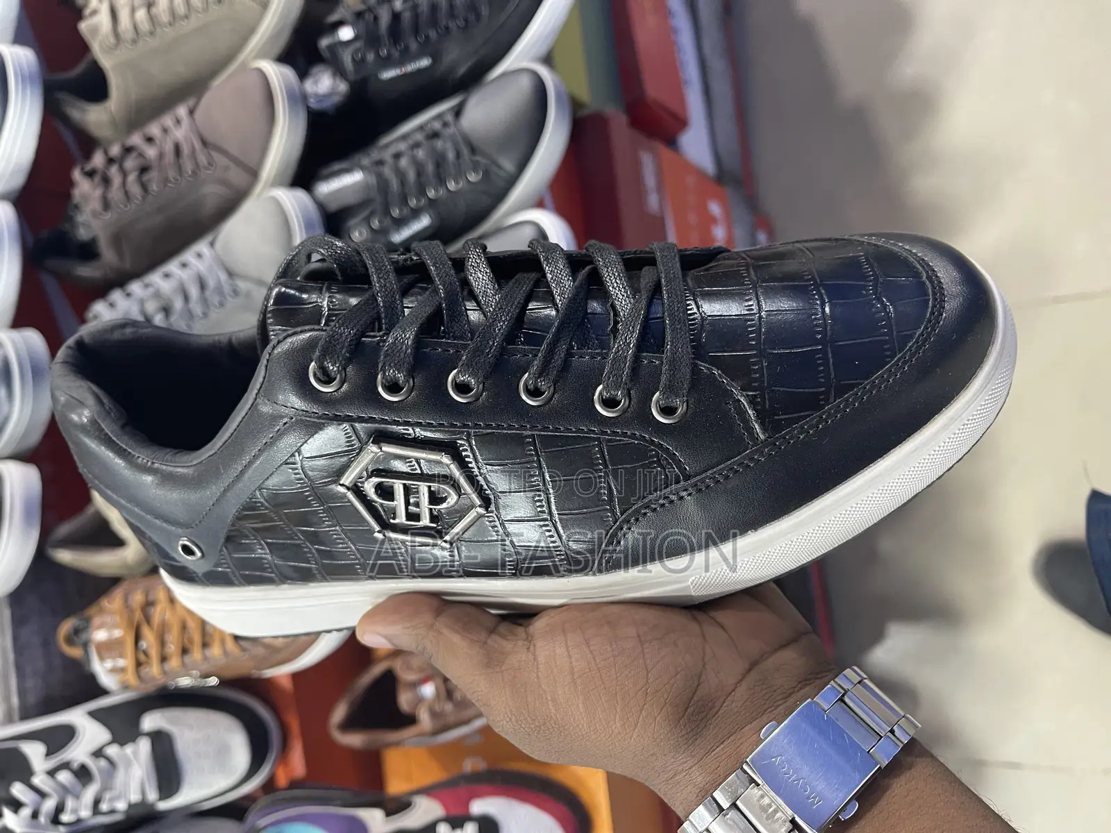 Philipp Plein Python Lo-Top Black Garden