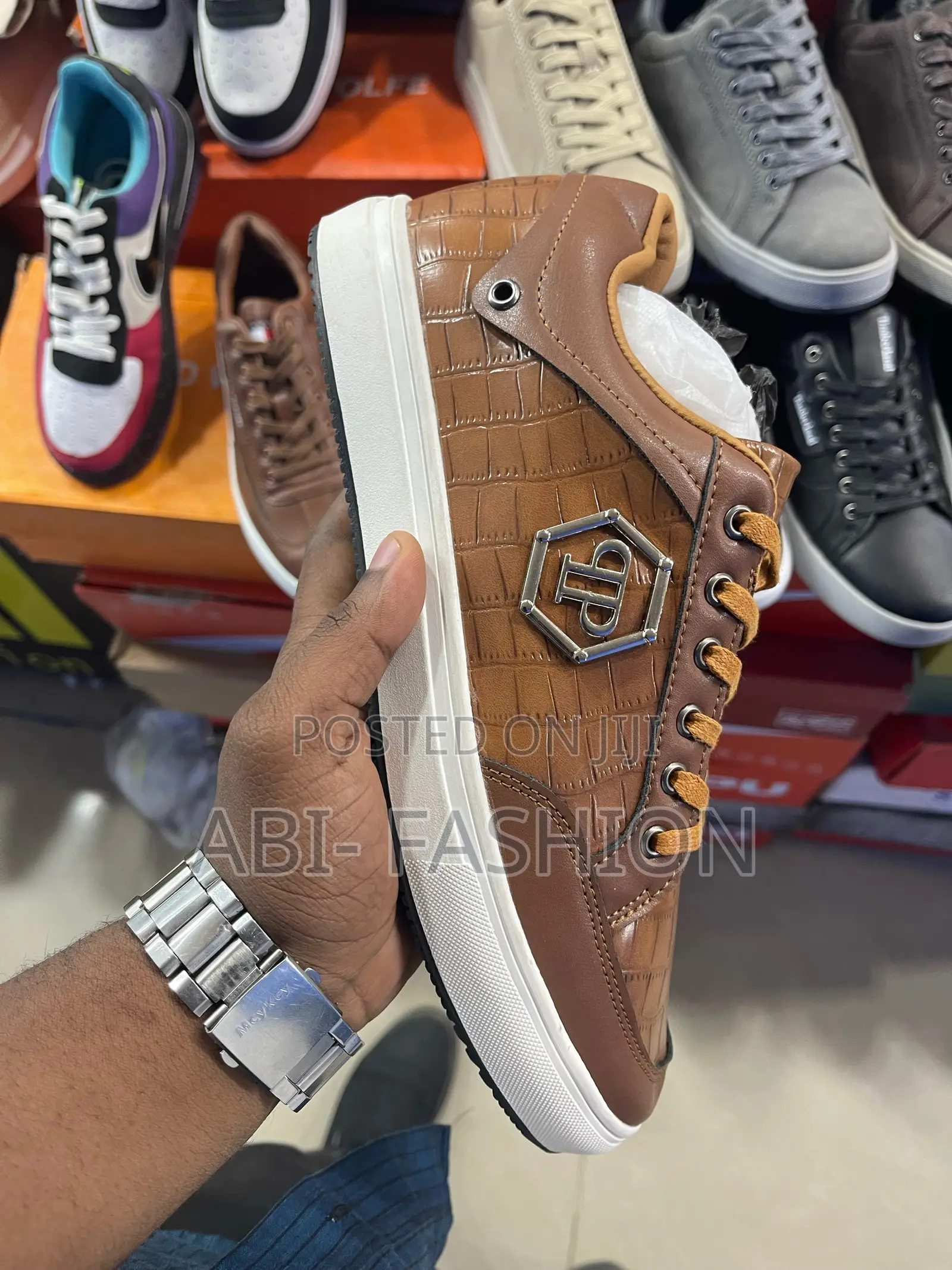 Philipp Plein Python Lo-Top Brown Garden