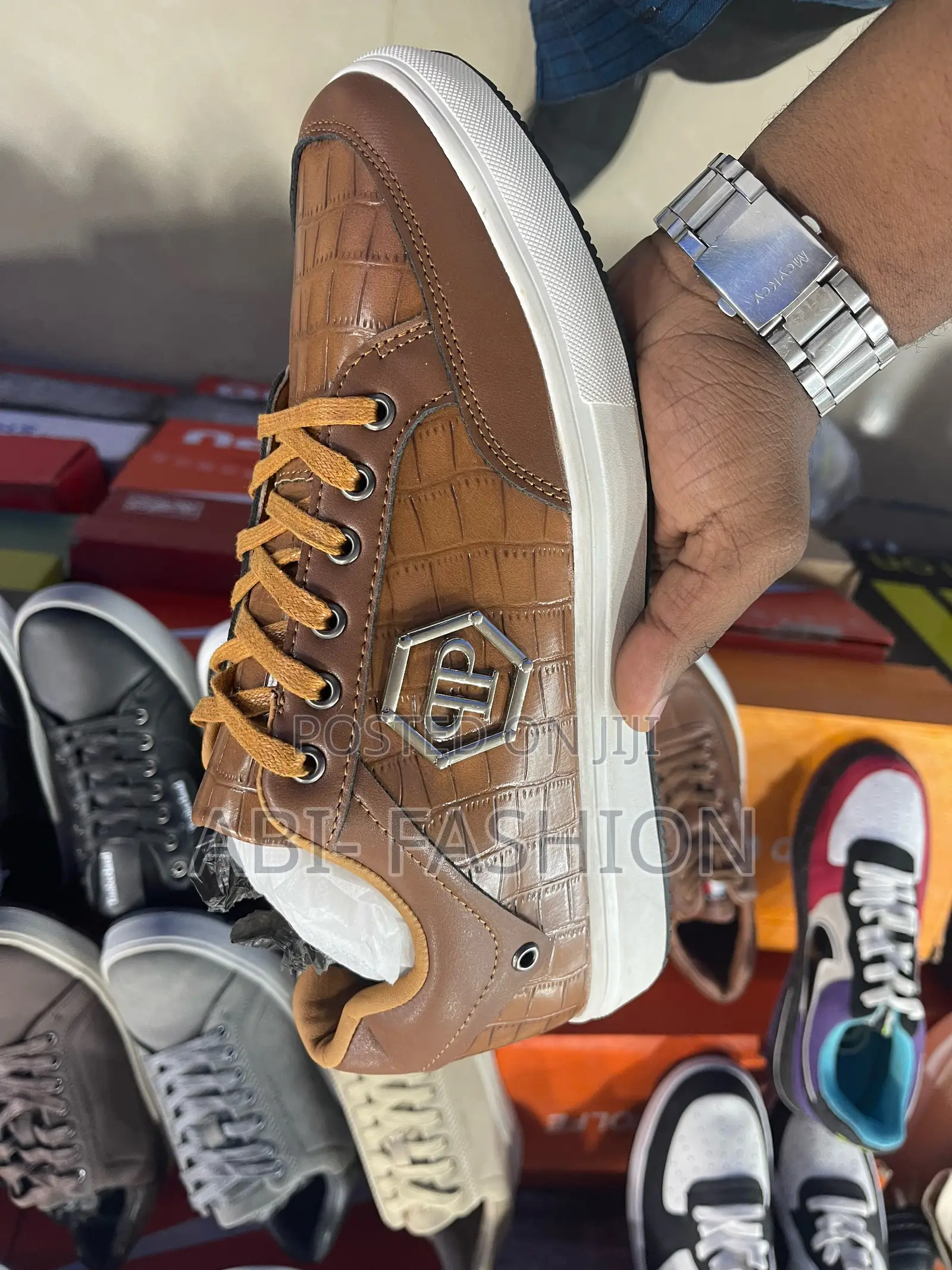 Philipp Plein Python Lo-Top Brown Garden