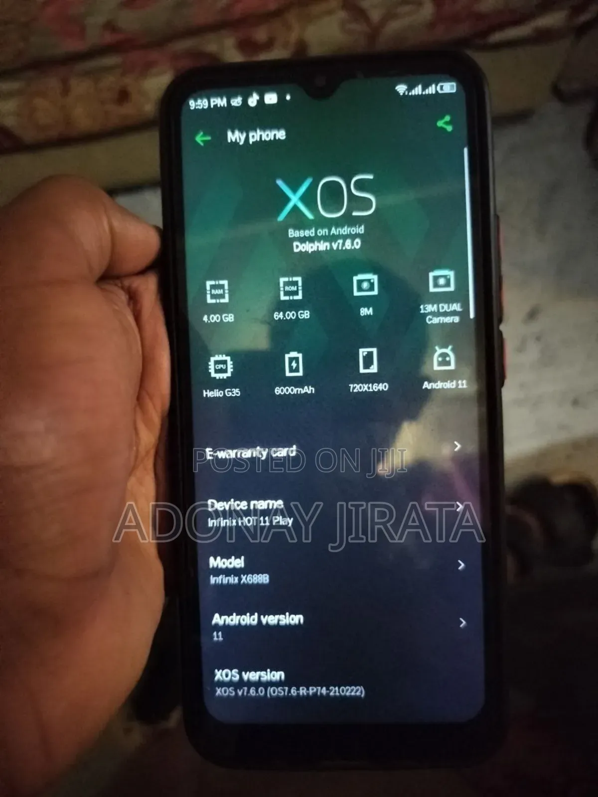 New Infinix Hot 10 Play X688B 64 GB Blue