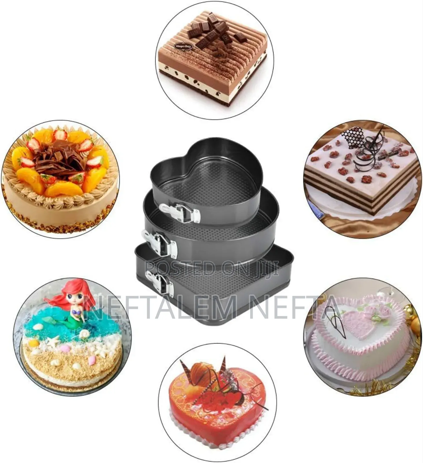 3 PCS Shappe Cake Mould