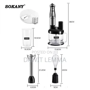 Sokany 8-in-1 Hand Blender ይዘን መጥተናል
