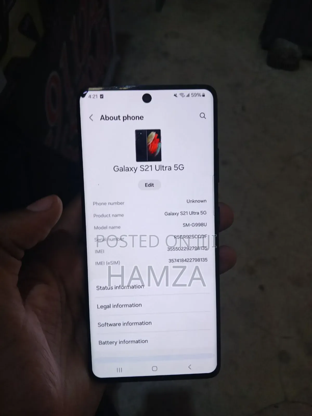 New Samsung Galaxy S21 Ultra 5G 128 GB Black