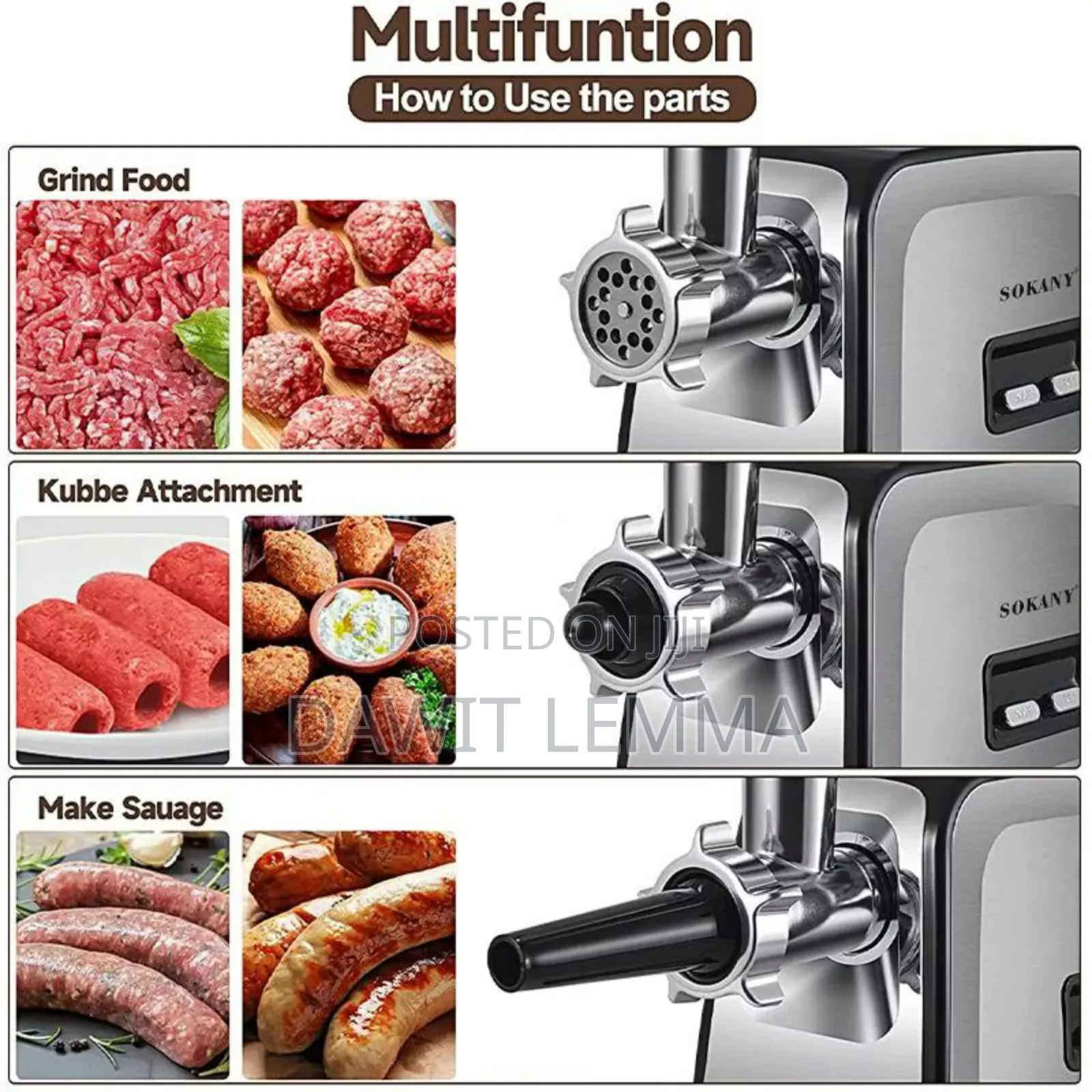 Sokany Meat Grinder
