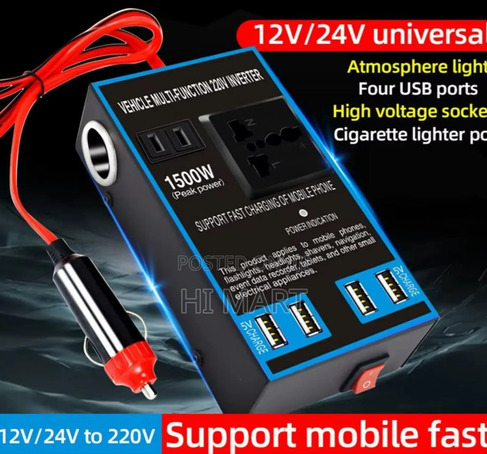 Multi Functional Vehicle Car Power Inverter