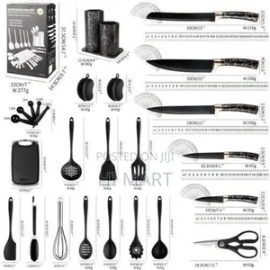 25pcs Siliocone Kitchen Knife Set