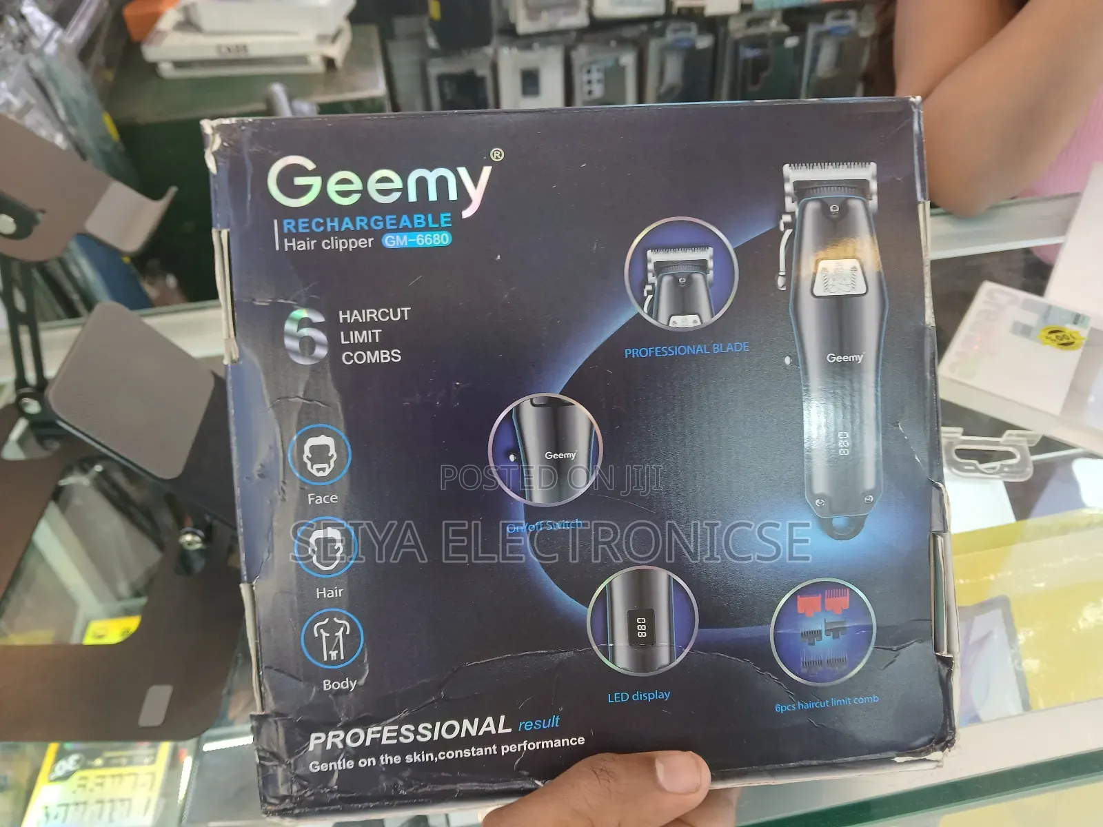 Geemy Gm-6680 Rechargeable Hair Clipper.